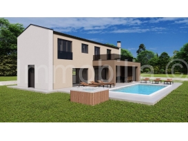 NOVA VILA SA BAZENOM, 3 SPAVAĆE SOBE, PODNO GRIJANJE, PRIRODA, TINJAN